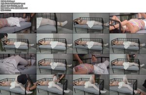 [灰太郎的羊] 月亮女神遭铁架扎带与绳子捆绑动弹不得郊狼强力电击片腋下TKM固定挣扎叫喊声不断-丝依依