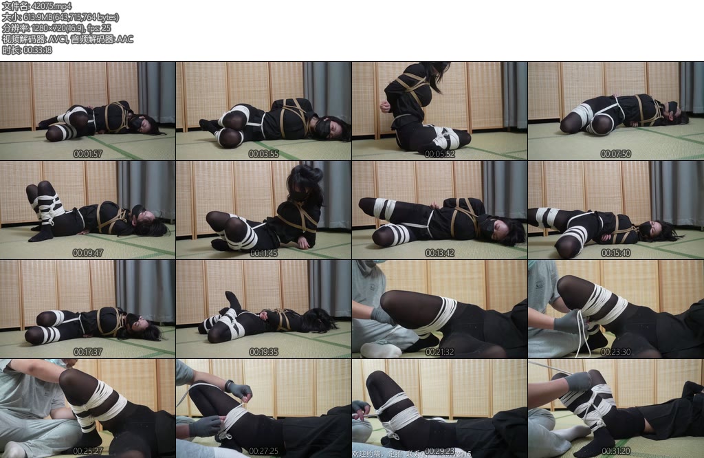 [象人原创] 渎竺原创TWDZ嗷嗷后手折腿缚白棉绳麻绳捆绑-丝依依