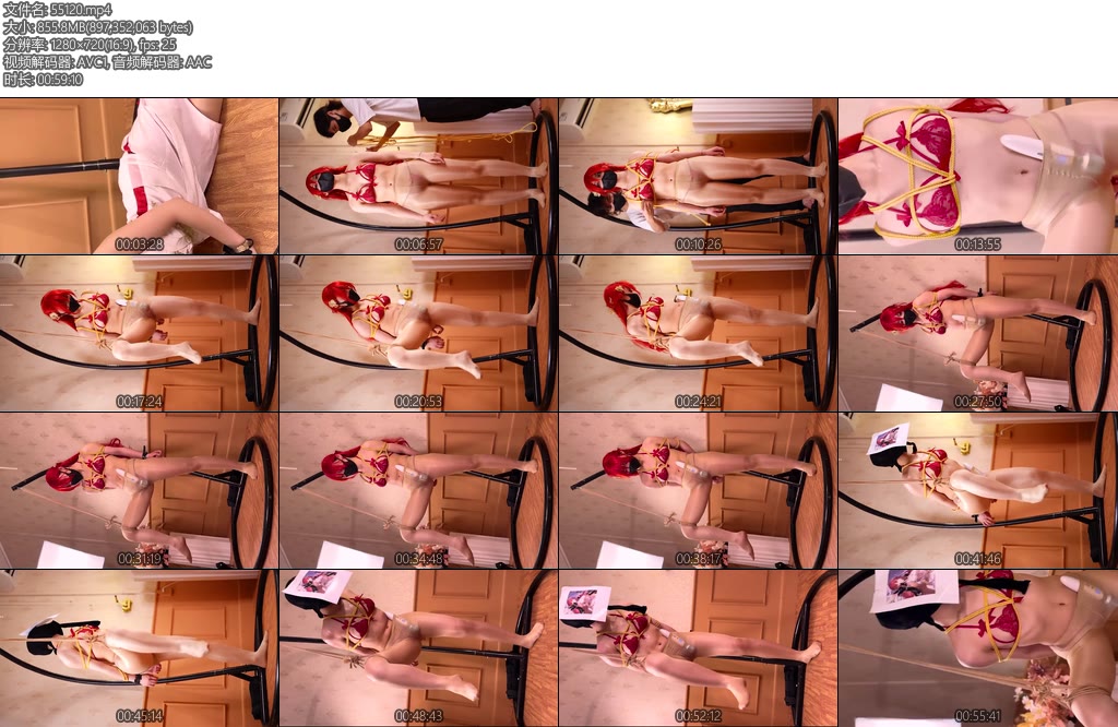 [RLL原创] 姬子拘束油亮丝袜拘束振动单腿吊缚放置-丝依依