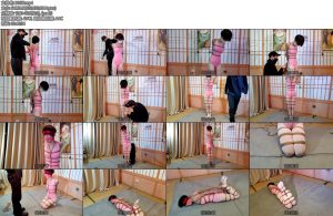 [一绳所爱] 喵喵小姐姐 粉色体操服，直臂驷马捆绑-丝依依