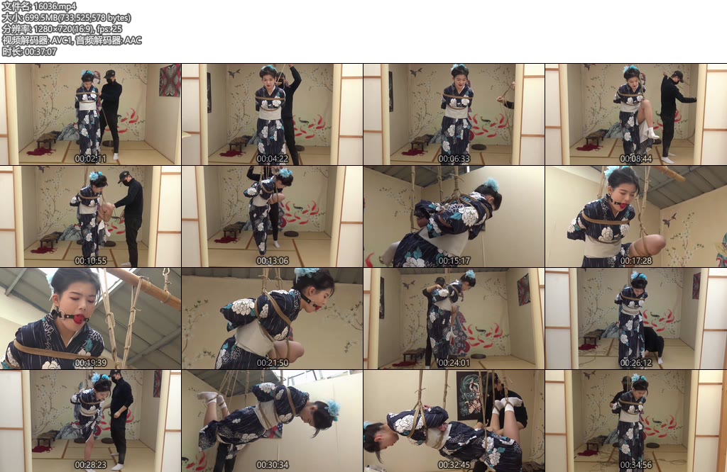 [胜景影视] 乐乐日式和服紧缚悬吊-丝依依