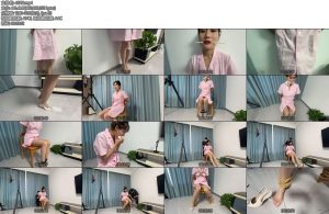 [延江艺束] 美女护士的日常素质训练腿间夹纸咬筷子流口水丝袜堵嘴-丝依依