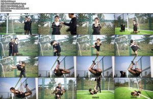 [锐度主张] 嫣儿 户外捆绑黑裙黑丝高跟球门日式吊缚-丝依依