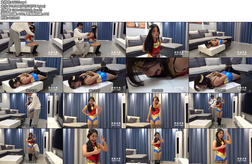 [蔚蓝艺束] 神奇女侠失去神力...不慎被博士绑起来-丝依依