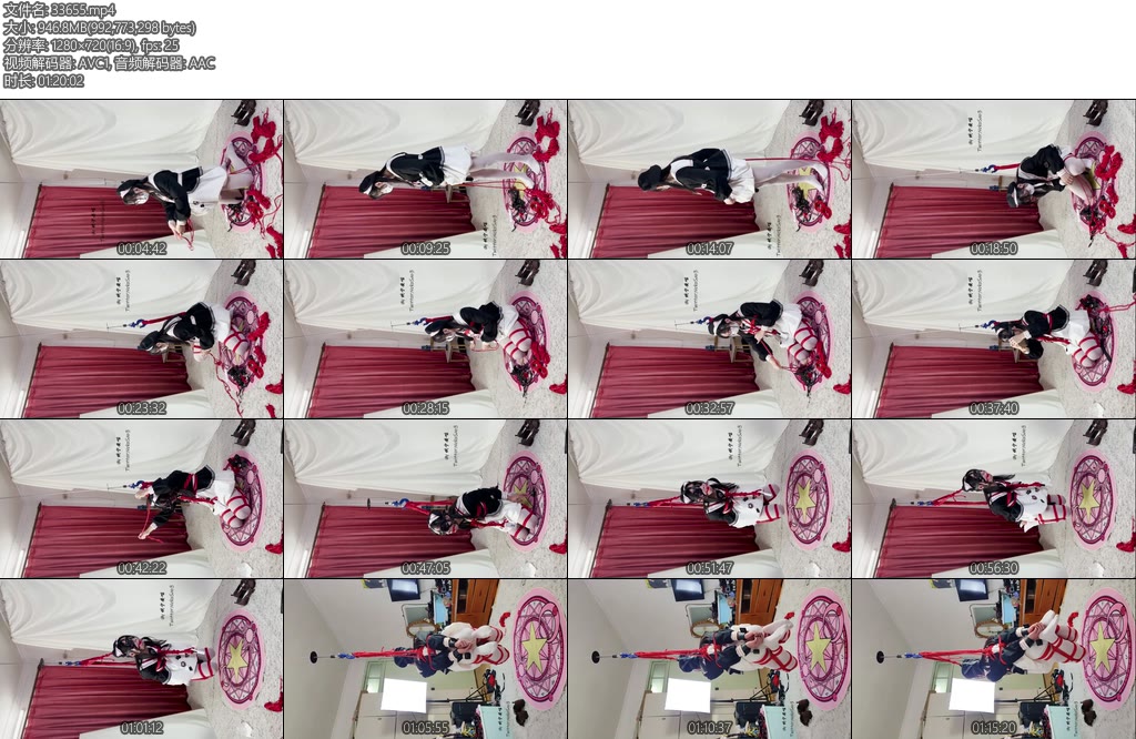 [坎喵原创] 坎喵绝望的自缚白丝lolita后手直臂折腿悬吊-丝依依