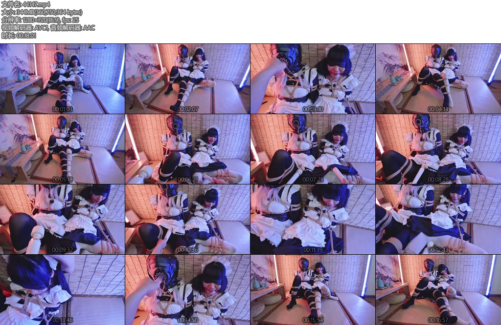 [亚洲绳艺] 租房陷阱下双人女仆捆绑调教KJ训练-丝依依