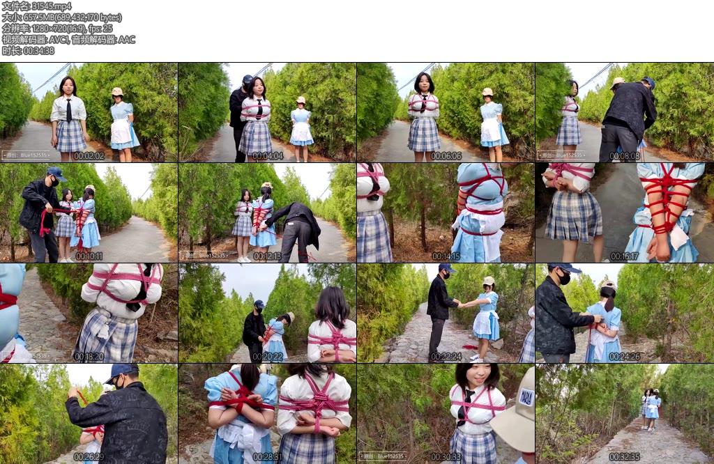 [一绳所爱] 初次体验捆绑的女孩户外做任务-丝依依