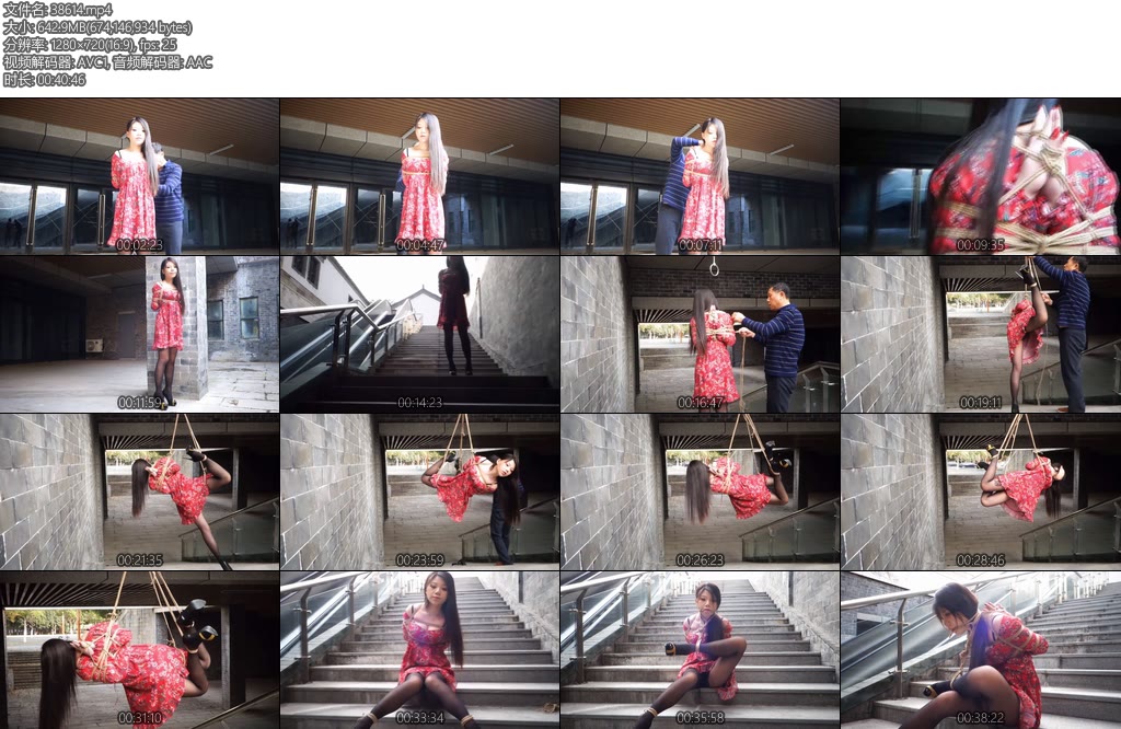 [锐度主张] 嫣儿 户外捆绑地下通道后手观音吊缚-丝依依