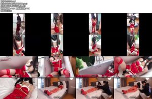 [面具原创] 面具男 女声伪娘jiojio圣诞女郎特辑16cm红色高跟鞋加强制榨汁训练直到翻白眼为止捆着膝盖上震动伸缩塞子加上震震拉扯着股绳牵着他走接着在浴缸床上等地方进行强制榨取训练-丝依依