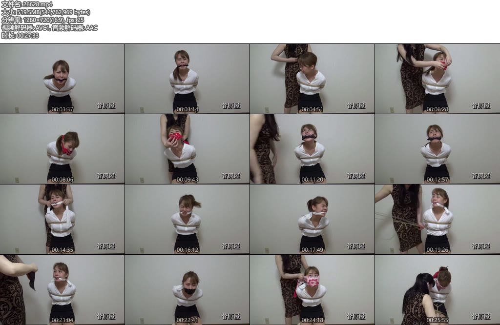 [亚洲绳艺] 隶娘写真馆 彩姫一花荊子初めての拘束猿轡全編-丝依依