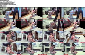 [绳精病] 连体尼龙紧身衣日常训练之紧缚口舌与夹棒练习-丝依依