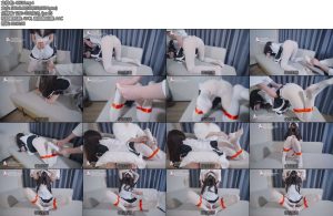 [九尾少女] 甜美白丝女仆红绳捆绑身体与丝足高强度TK挠痒美臀SP重击美臀丝足嗲声诱人TD塞入强制GC不停的呻吟-丝依依