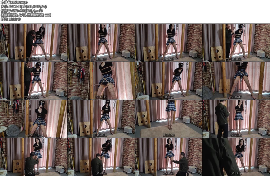 [随心原创] 雅熙眼罩口球鼻钩细细的分腿放置-丝依依