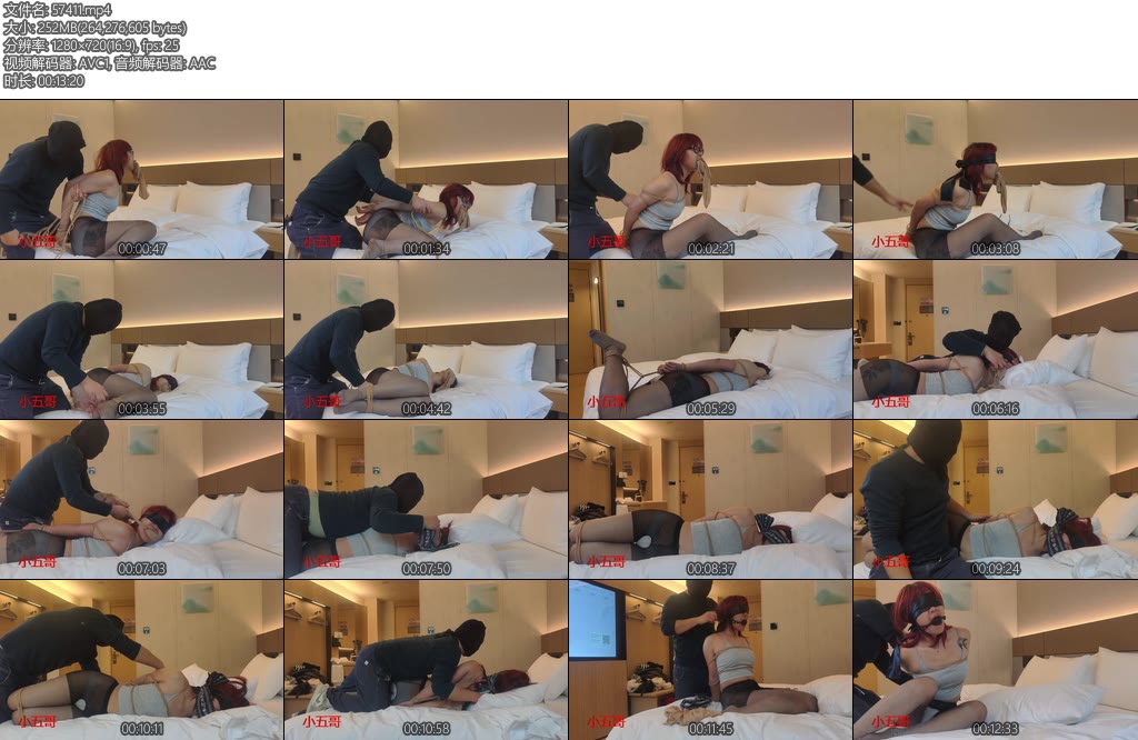 [小五哥] 闪闪丝袜配直臂原味超大马油丝袜塞嘴没错就是上次约绑时穿的-丝依依