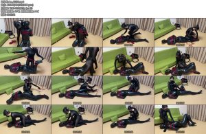 [黑魔法师] 连体黑丝袜出镜拍摄的颜老师抓住了在家中偷窃的变态小偷颜老师决定对全身穿着乳胶的小偷进行严厉又诱惑的-丝依依