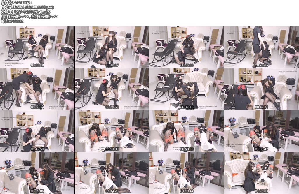 [绿帽学院] 百合双子间的游戏黑丝OL 泡泡机棒棒 强高鞭打 1小时30分-丝依依