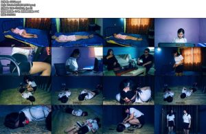 [胜景影视] 五集连续剧陷入魔窟的卧底第二集刚想解救她走到门口被老大堵住她们遭到女老大手下驷马捆绑堵嘴在地牢里-丝依依