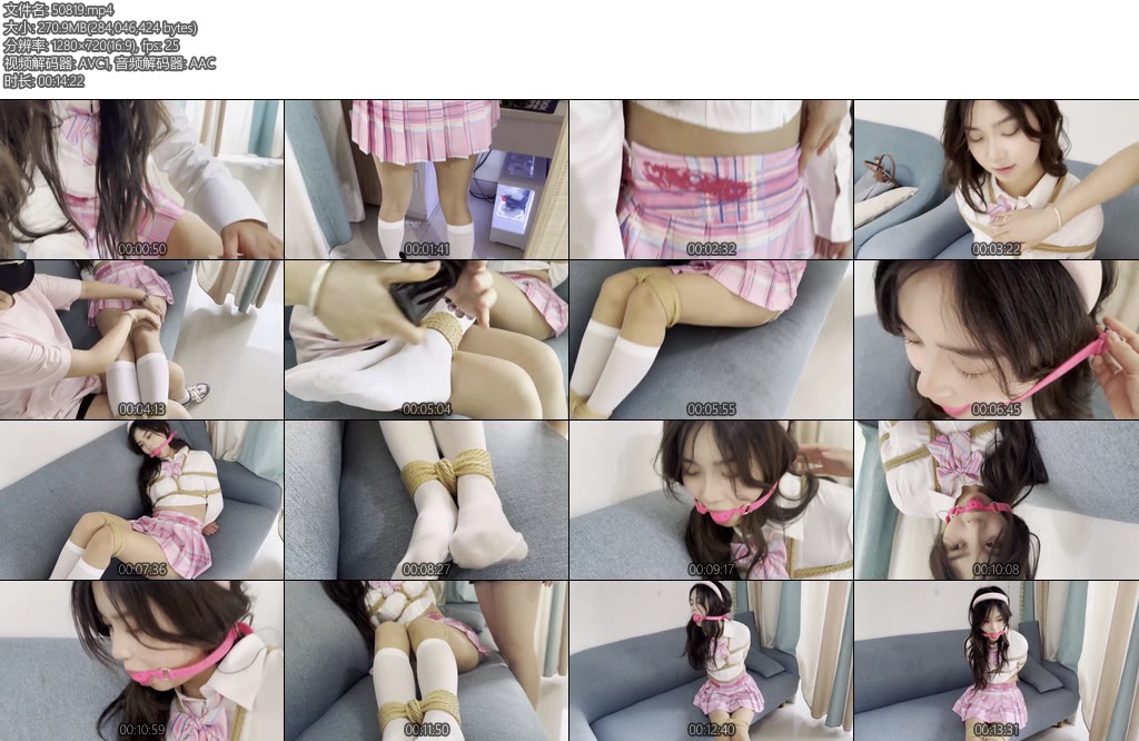 [禾一原创] 新模小芮任务失败被总部拘束堵嘴惩戒反省无法脱缚被放置一夜-丝依依