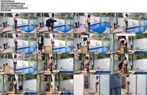 [欢乐谷] 别墅院子里的惩罚 性感无比的黑丝高跟m被捆在某个别墅的院子里的柱子上，由于被高跟罚站无法动弹-丝依依