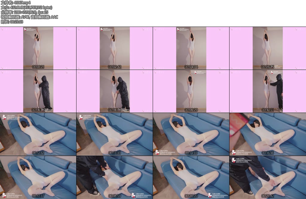 [九尾少女] 白丝体操服高跟美腿诱惑双手被吊缚捆绑塞入TD后同时挠痒调教止寸控制又被开腿捆绑固定强制TD震动挠痒调教GC-丝依依