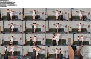 [山鬼原创] 18岁女高中生十字架捆绑捆绑挠痒玩弄g潮-丝依依