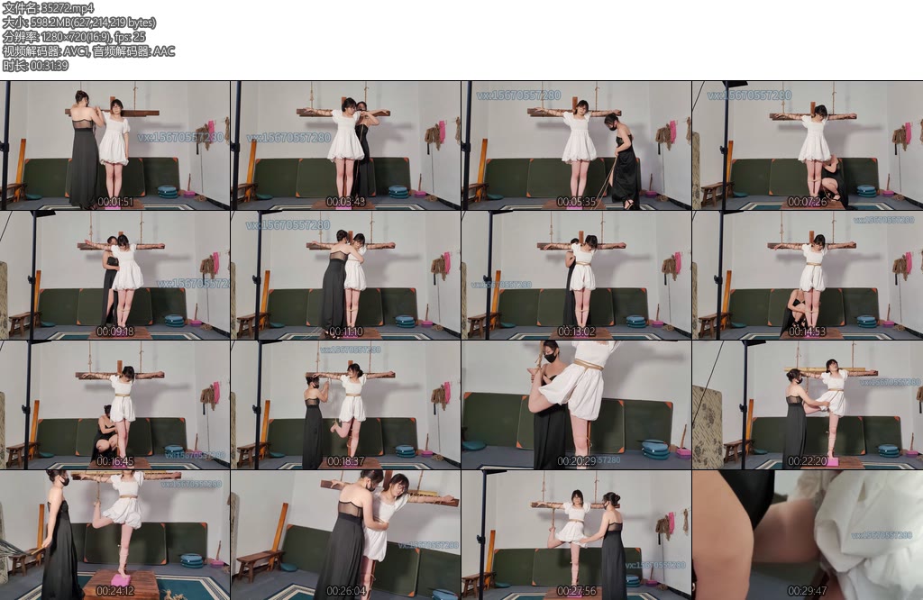 [山鬼原创] 18岁女高中生十字架捆绑捆绑挠痒玩弄g潮-丝依依