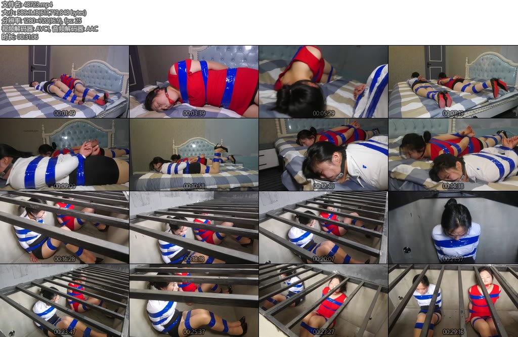 [胜景影视] 胶带捆缚双女M-丝依依