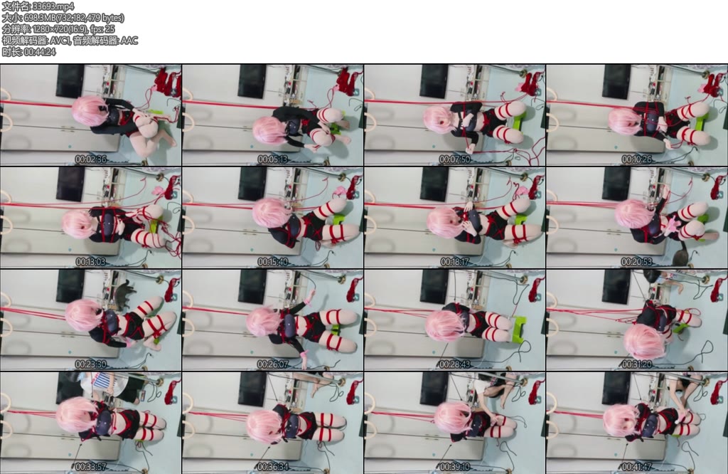 [亚洲绳艺] 天天的自缚跪姿吊缚强制挠痒强高-丝依依