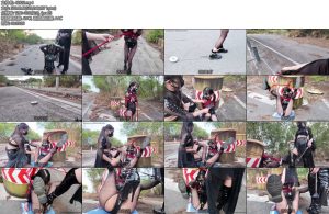 [惩戒学园] loli女战士2上女战士双马尾连体黑丝百合调教女虐女户外押解野外放置踩踏镣铐逮捕-丝依依