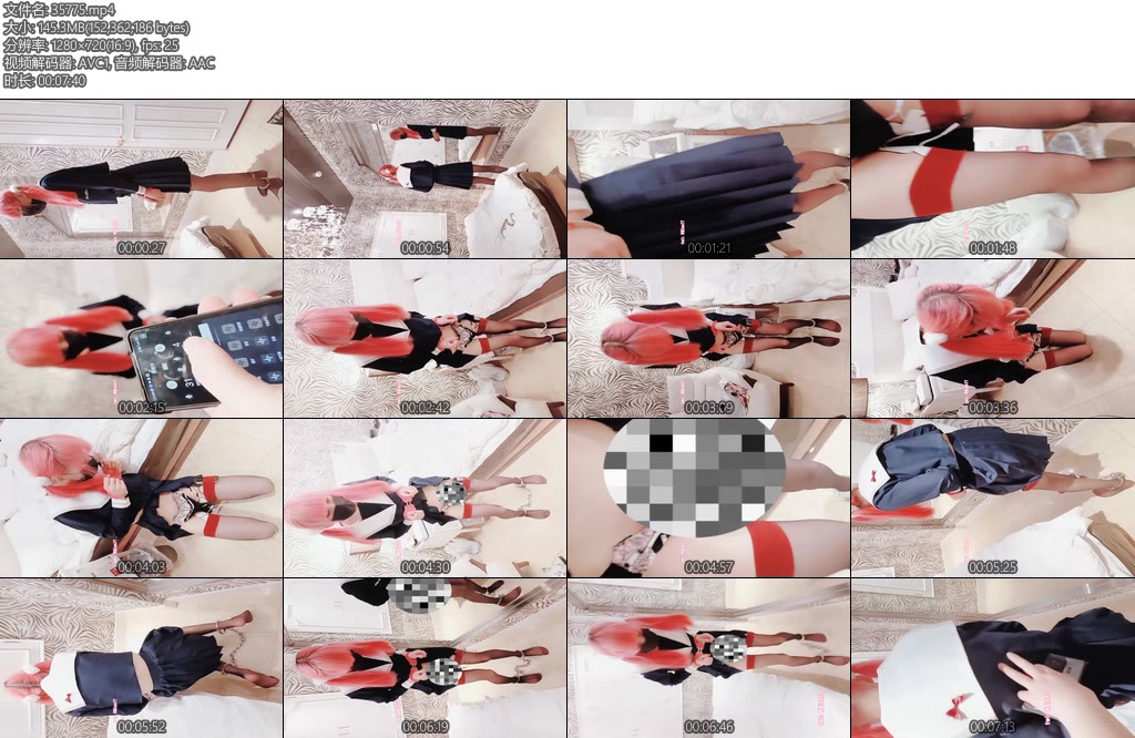 [软sama] 粉色双马尾JK小伪娘的镣铐行走电击训练X_X折磨-丝依依