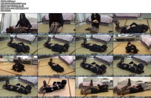 [新月原创] 红豆自缚系驷马自缚绳蒙眼封嘴之后被一根奇怪的绳子自动绑缚到无法挣脱-丝依依