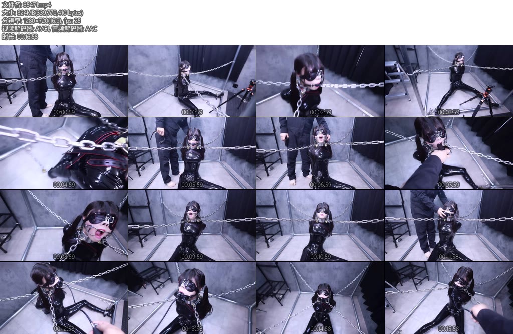 [D-Lemon] 10分ラバー拘束顔責め調教complete plan 眼睛又被蒙起来惹，啊！什么东西在我嘴边？-丝依依