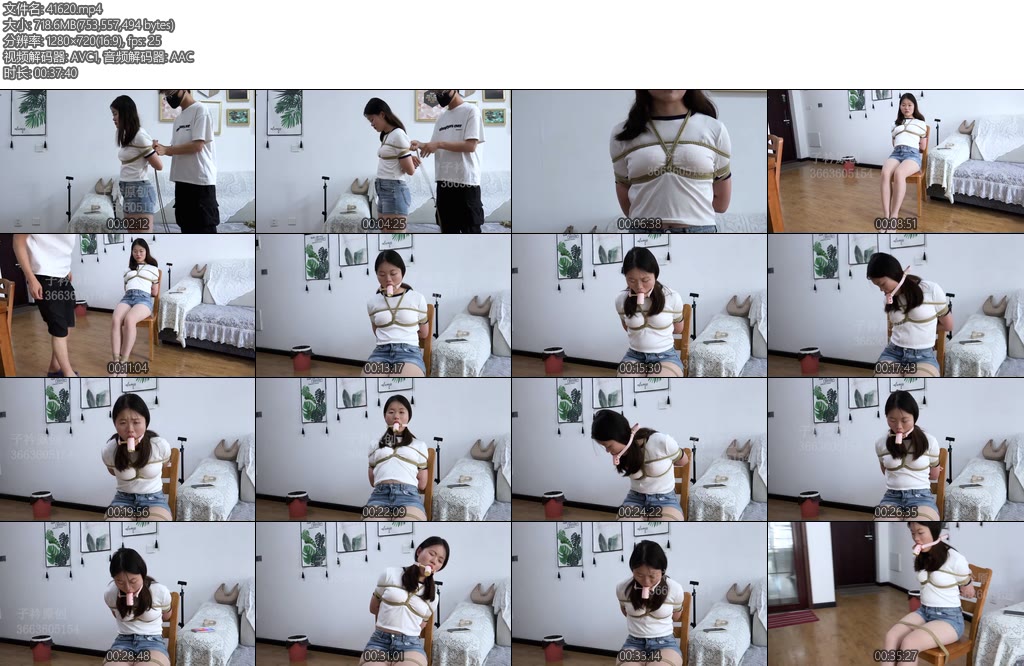 [子衿原创] 小婉深厚口塞口水放置挣扎-丝依依