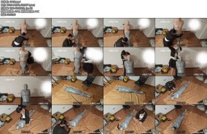 [亚洲绳艺] 狸猫人偶妹妹银灰色胶带全包木乃伊呼吸管控制放置玩弄挣扎-丝依依
