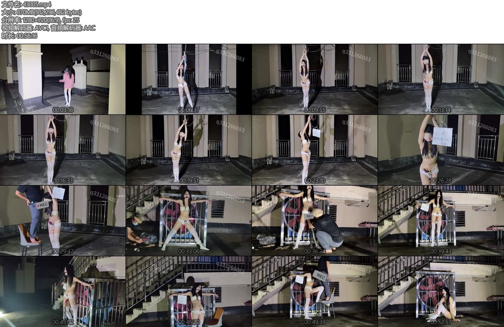 [欢乐谷] 户外露出之夜幕下的捆绑 捆绑好出门的时候遇到隔壁邻居为了省电不开空调开着门通风睡觉也是醉了-丝依依