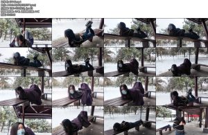 [龙飞原创] 冰天雪地公园驷马放置挣扎真刺激心惊胆战模特怕被别人看到我也吓坏了-丝依依