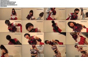 [亚洲绳艺] みづなれい水菜丽皮革单手套胶带捆绑皮带捆绑口塞口球马具口球多重堵嘴4段不同拘束挣脱尝试体验-丝依依