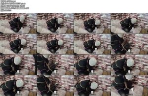 [亚洲绳艺] 高个妹妹运动服黑丝套头口水收集-丝依依