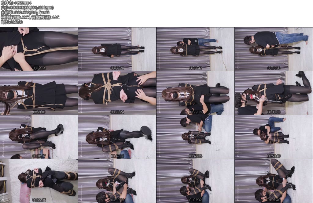 [刻猫猫] 伪娘地雷系日常服黑丝项圈贞操锁-丝依依