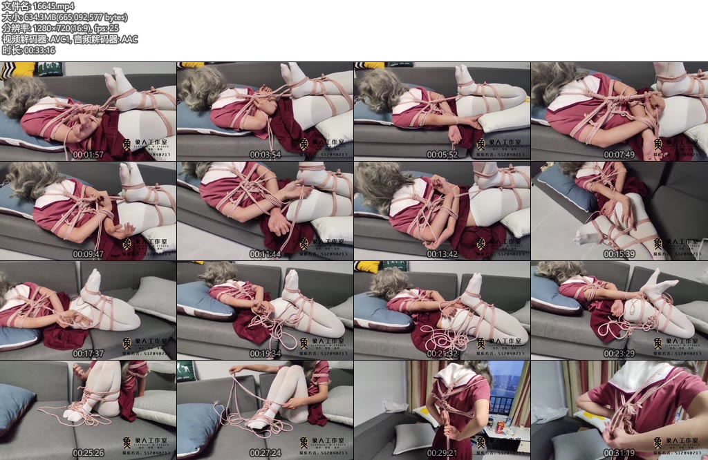 [象人原创] 伪娘小江日式驷马独自挣脱全过程-丝依依