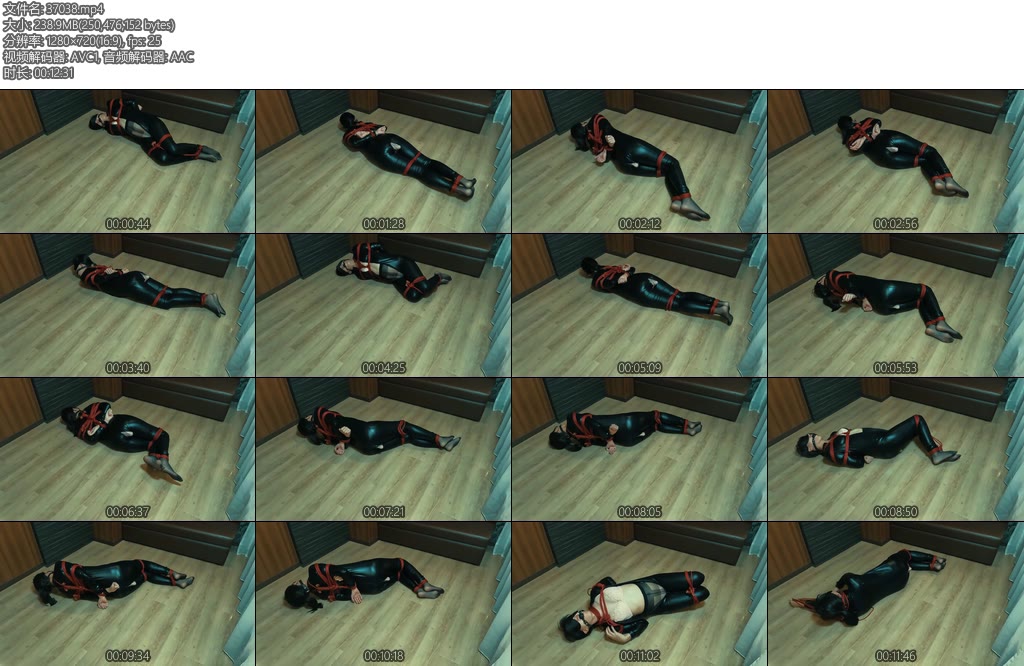 [亚洲绳艺] 絶体絶命バイブ責めを受ける女スパイ脱出編-丝依依