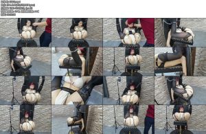 [飞天原创] 艺仙儿拘束架禁锢起来带上新式勃卡钢圈夹乳同时把灯光G塞和电动玩具放入该放的地方最终经不住长时间折磨喷了-丝依依