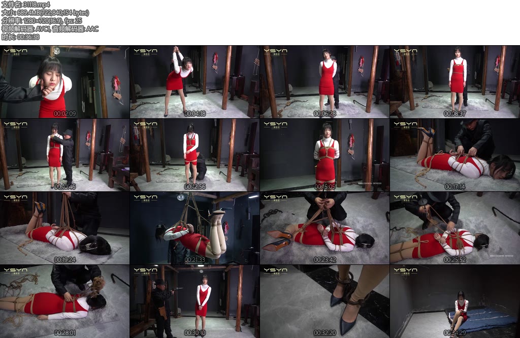 [一绳有你] 魔鬼黑狱刑房内被特务手铐脚镣皮鞭打极限后高手吊驷马吊折磨的小美女婷婷漂亮无敌-丝依依