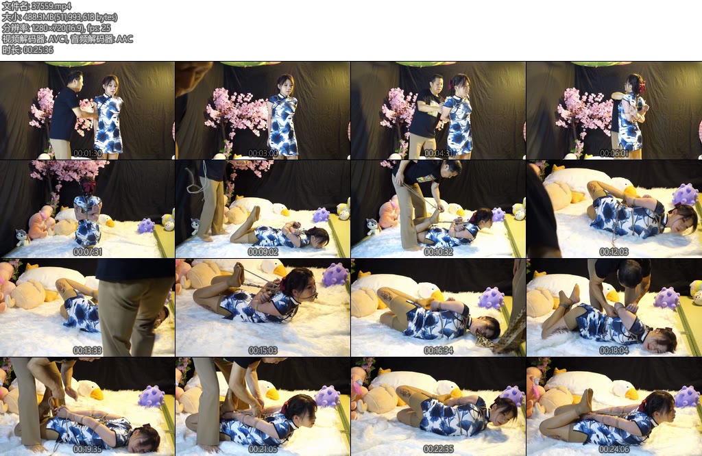 [锐度主张] 嫣儿 蓝花旗袍后手指缚驷马欧式直臂驷马-丝依依