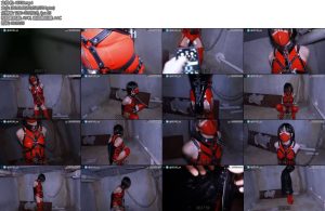 [JIOJIO原创] 红色PU漆皮紧身衣楼道尾随跟踪发现单手套极品肉便器夹层囚禁郊狼电击训练器震动强制GC-丝依依