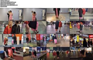 [一绳所爱] 陈依依捆绑内置玩具戴杨具口球穿12CM高跟鞋去繁华路段逛街-丝依依