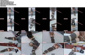 [司念念] 很可爱的小熊衣服棕色过膝袜的捆绑股绳挣扎-丝依依