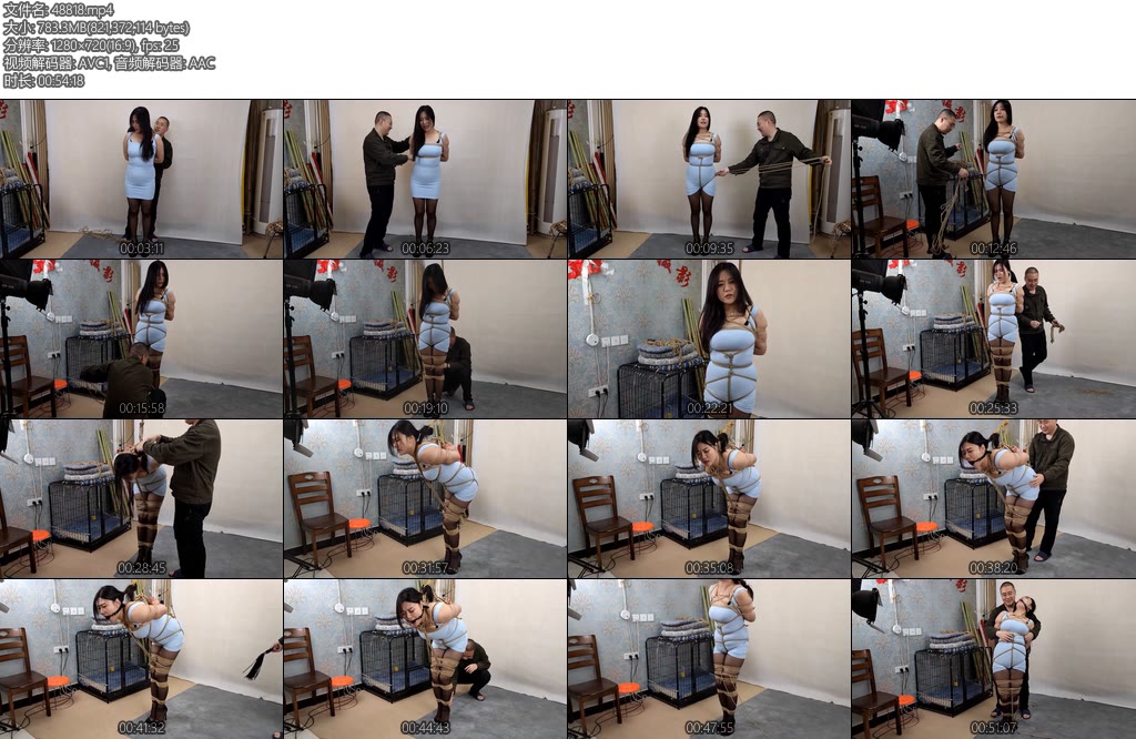 [随心原创] 李然严密弯腰捆绑长时间的禁锢 打屁股挠痒口水-丝依依