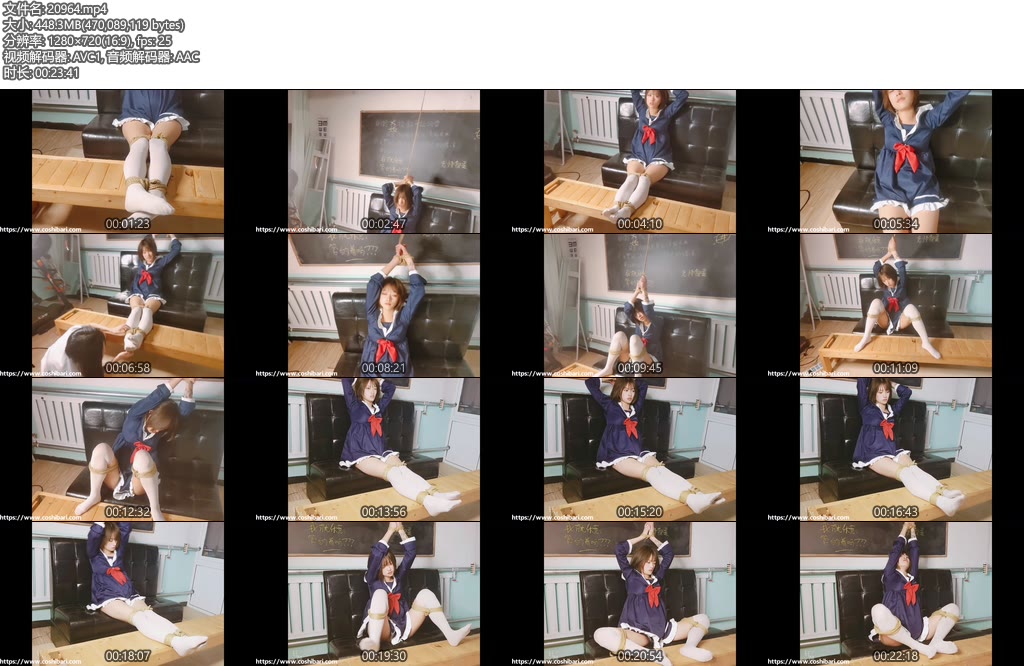 [绳次元] 学生服小萝莉双手吊绑，M字开脚+直腿缚 DJ乱入打乱拍摄顺序，强行TK小萝莉-丝依依