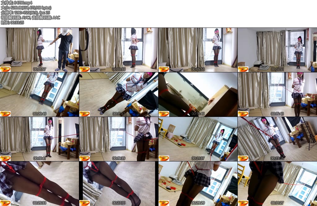 [魅影空间] 虹妹jk装紧缚走绳168虹妹黑丝jk装紧缚股绳勒阴遥控X_X挑战打结火绳-丝依依